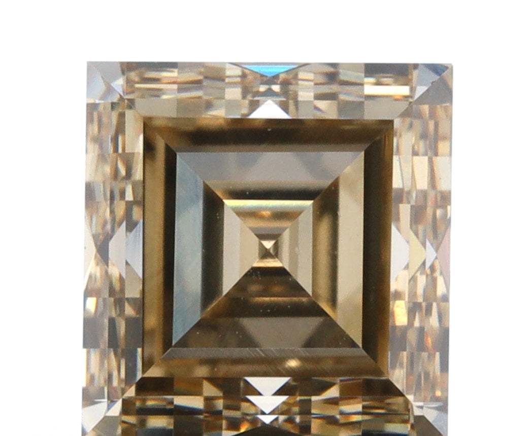 1.32ct | Champagne VVS Carre Shape Step Cut Diamond - Modern Rustic Diamond