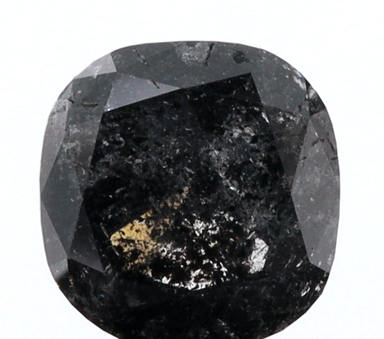 1.72ct | Salt & Pepper Cushion Shape Brilliant Cut Diamond