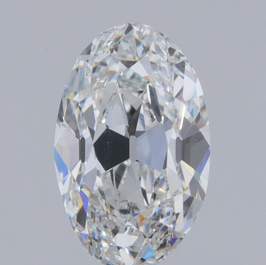 0.62ct | F/VVS2 Oval Shape Old Mine Cut Diamond (GIA) - Modern Rustic Diamond