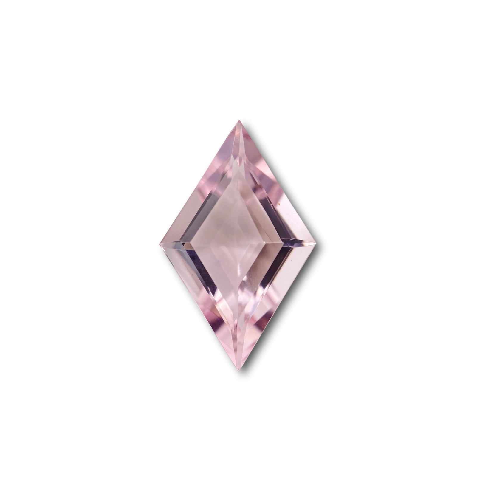 2.41ct |  Lozenge Shape Step Cut Morganite - Modern Rustic Diamond