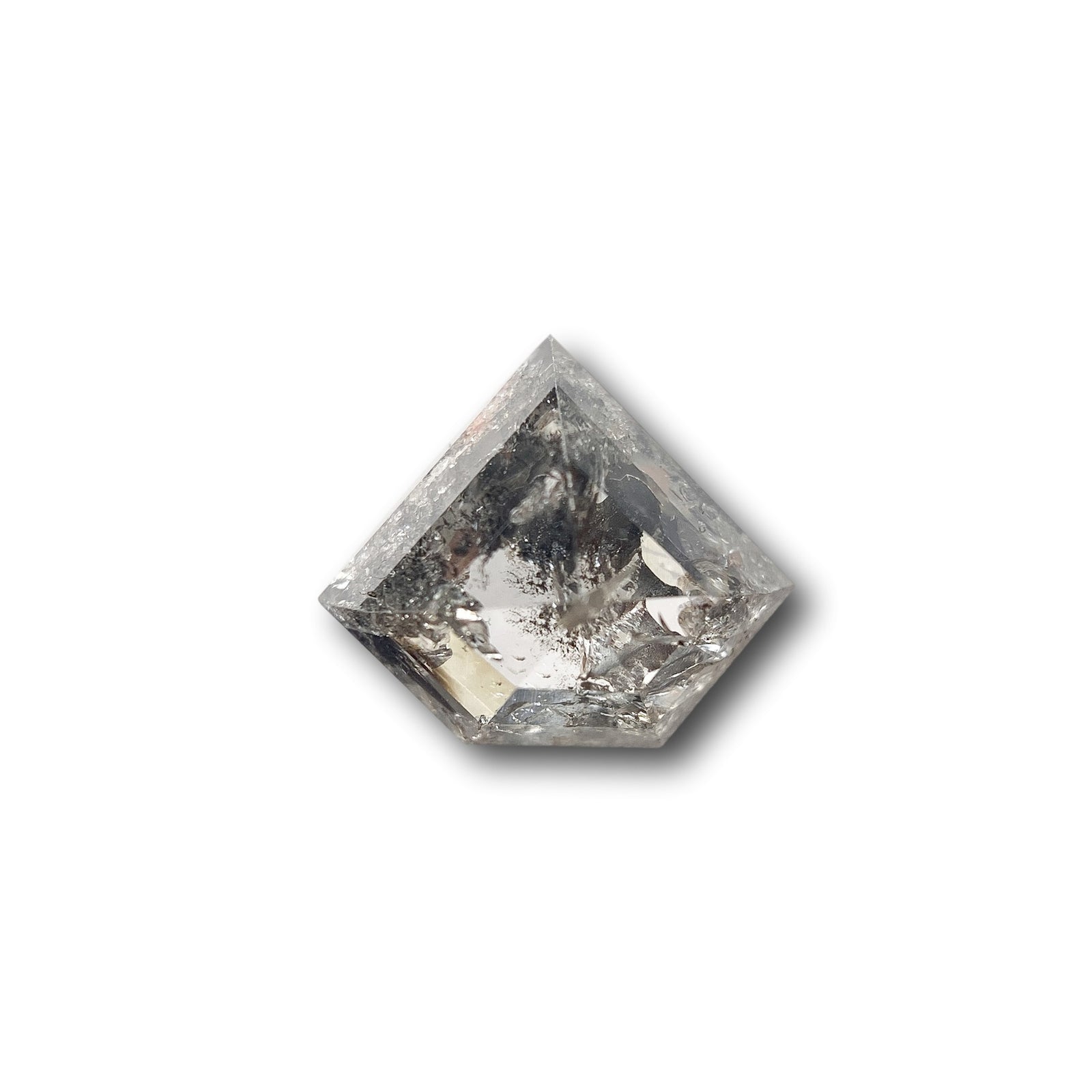 1.20ct | Salt & Pepper Shield Shape Rose Cut Diamond - Modern Rustic Diamond