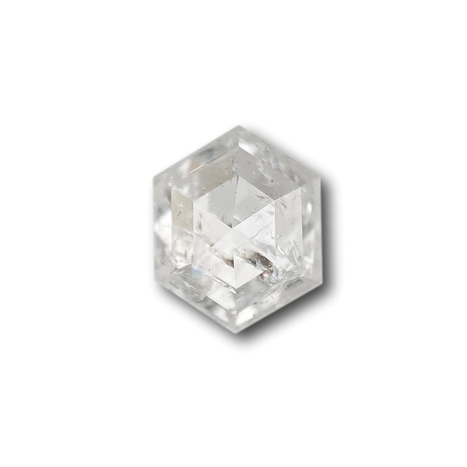 0.66ct | Rustic Hexagon Shape Rose Cut Diamond - Modern Rustic Diamond