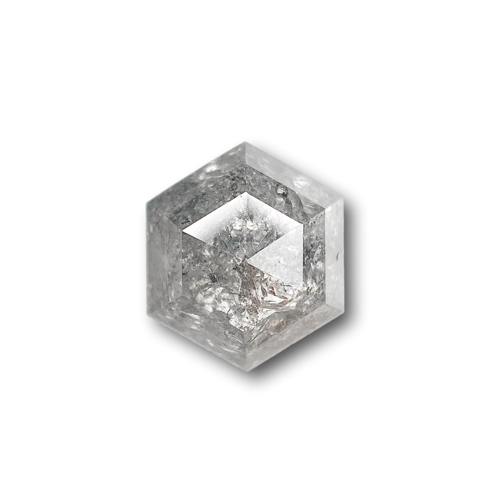 1.34ct | Rustic Hexagon Shape Step Cut Diamond - Modern Rustic Diamond