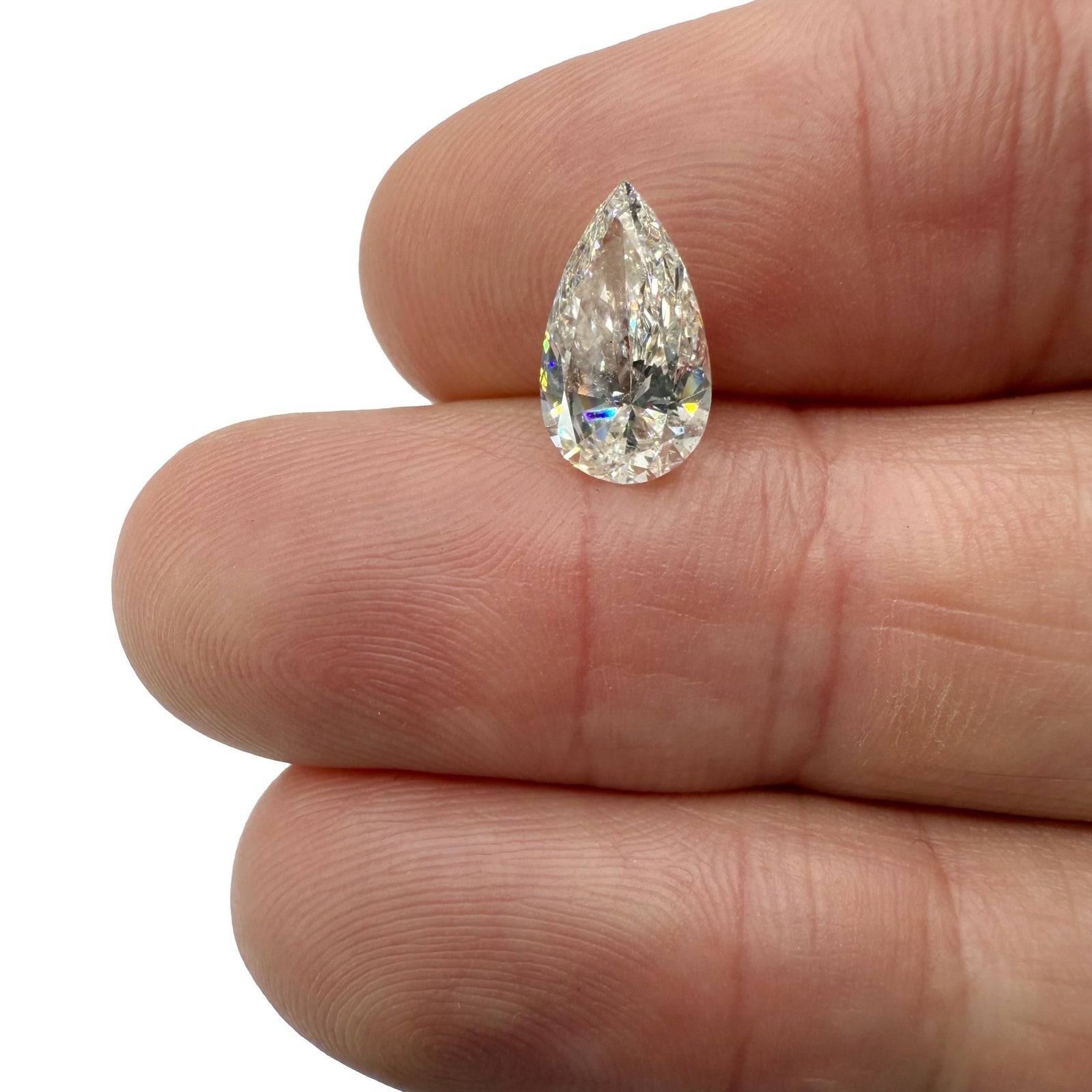 1.50ct | J/SI1 Pear Shape Brilliant Cut Diamond (EGL USA) - Modern Rustic Diamond