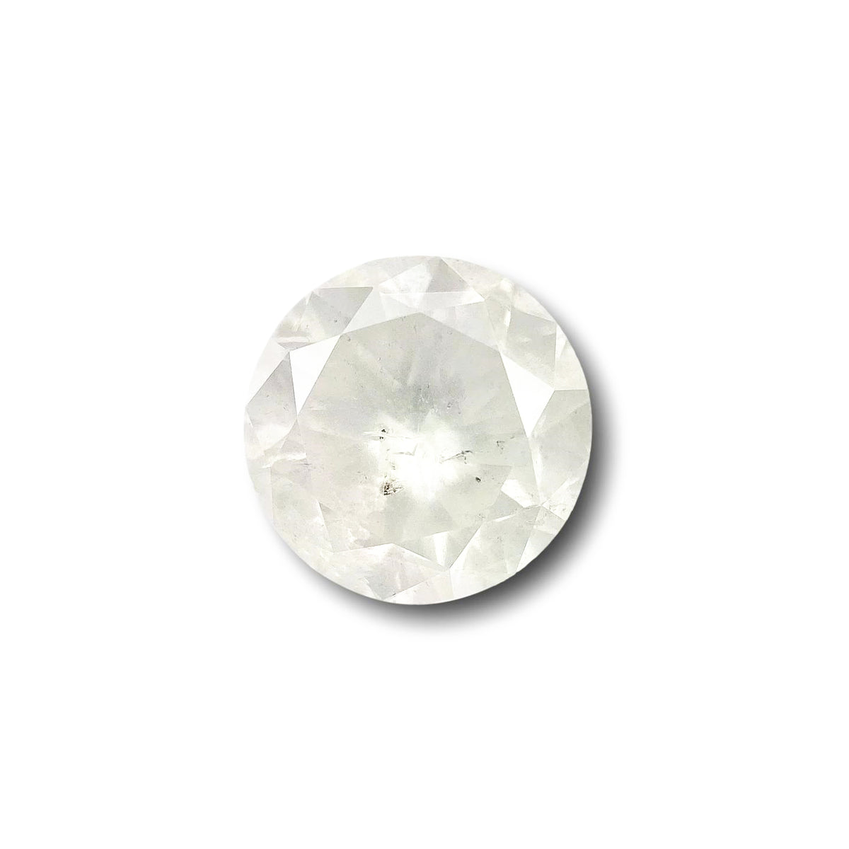 1.45ct | Salt &amp; Pepper Round Shape Brilliant Cut Diamond - Modern Rustic Diamond