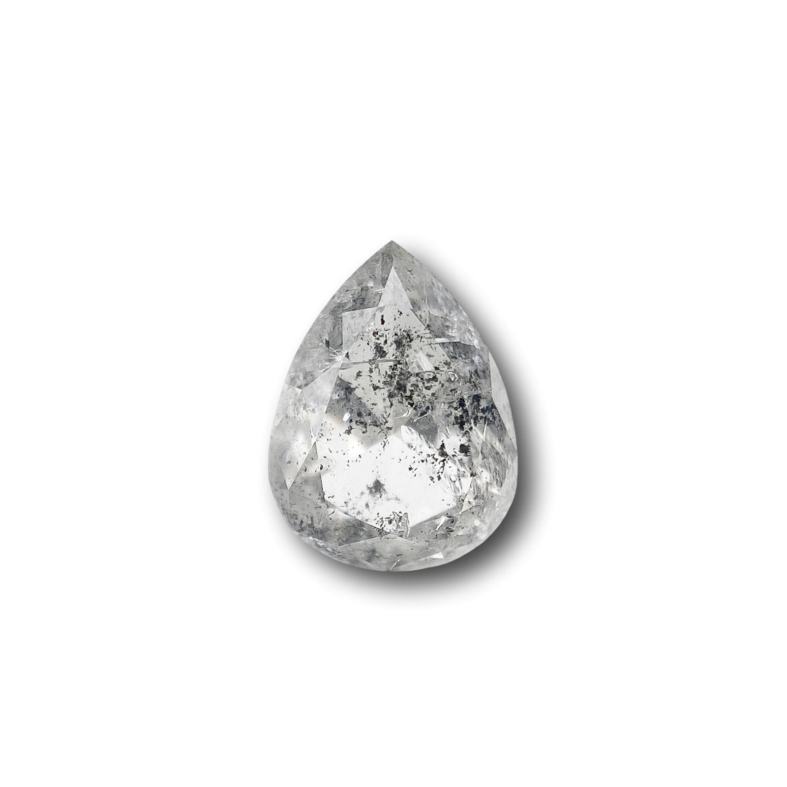 1.25ct | Salt & Pepper Pear Shape Brilliant Cut Diamond - Modern Rustic Diamond