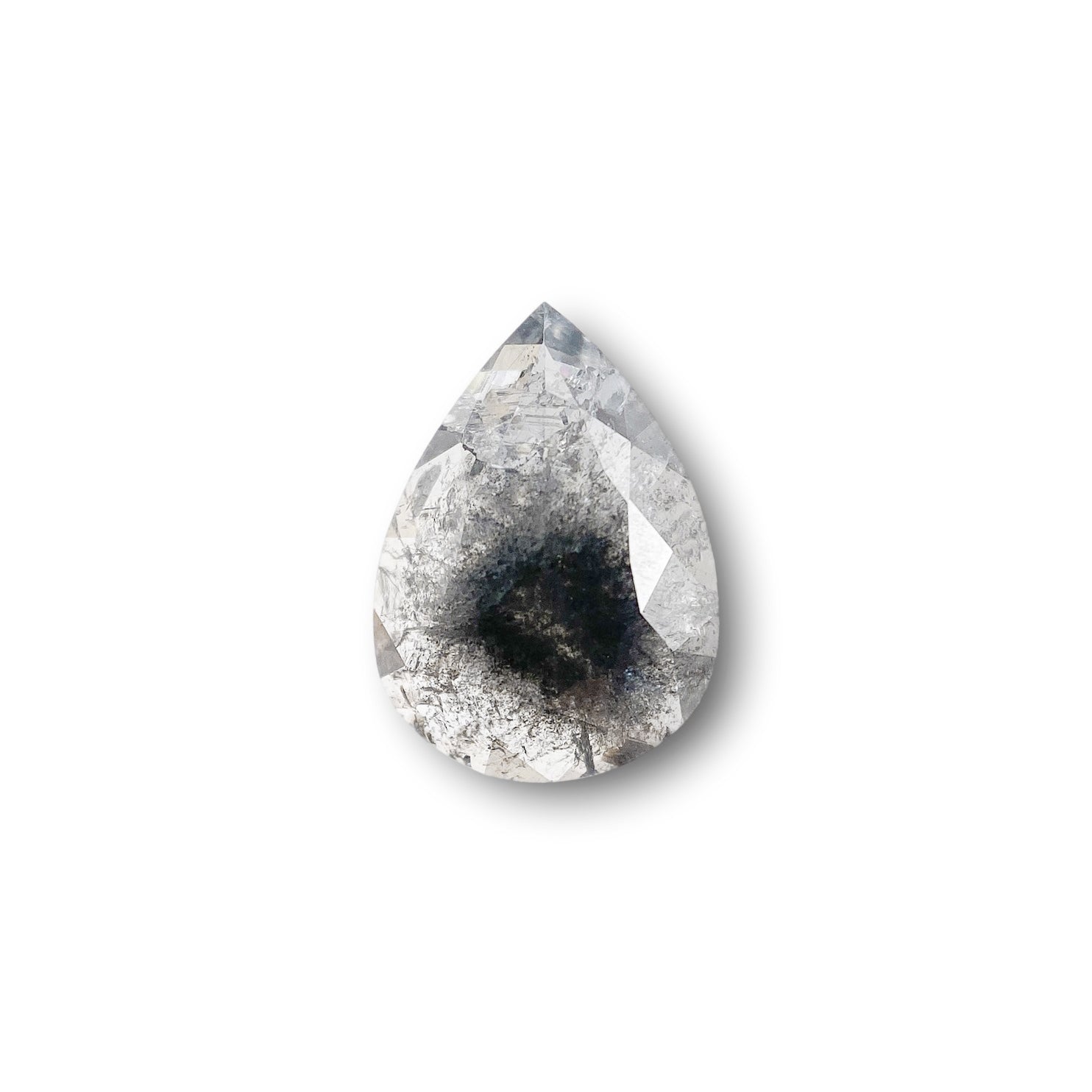 1.52ct | Rustic  Pear Shape Rose Cut Diamond - Modern Rustic Diamond
