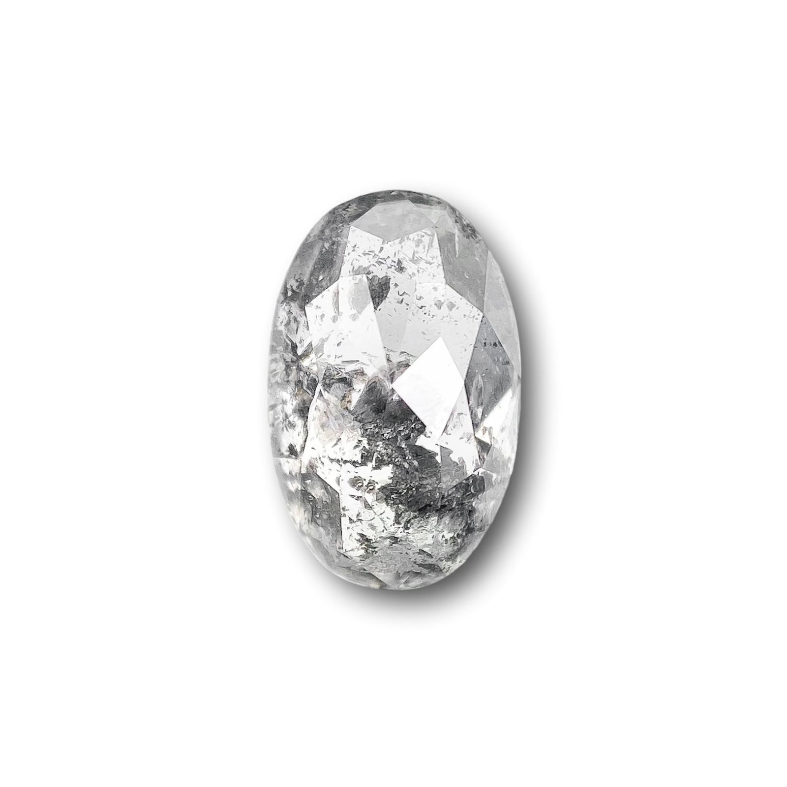 1.03ct | Salt & Pepper Oval Shape Brilliant Cut Diamond - Modern Rustic Diamond
