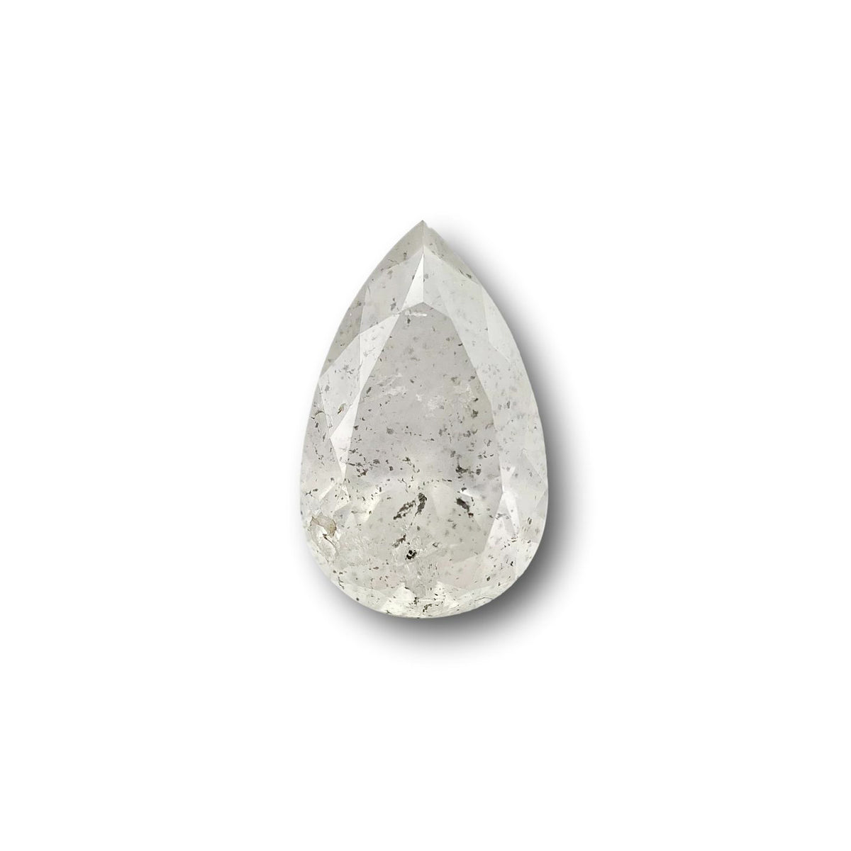 1.81ct | Salt &amp; Pepper Pear Shape Brilliant Cut Diamond - Modern Rustic Diamond
