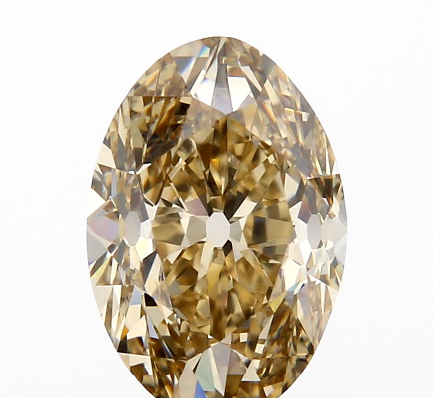 1.12ct | Champagne VVS Oval Shape Old Mine Cut Diamond - Modern Rustic Diamond