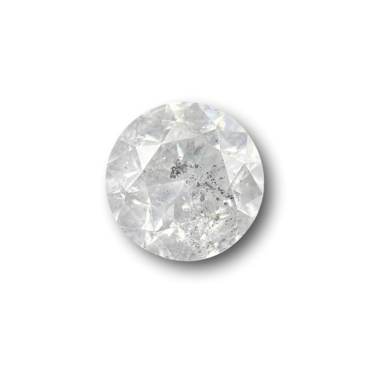 1.04ct | Salt & Pepper Round Shape Brilliant Cut Diamond - Modern Rustic Diamond