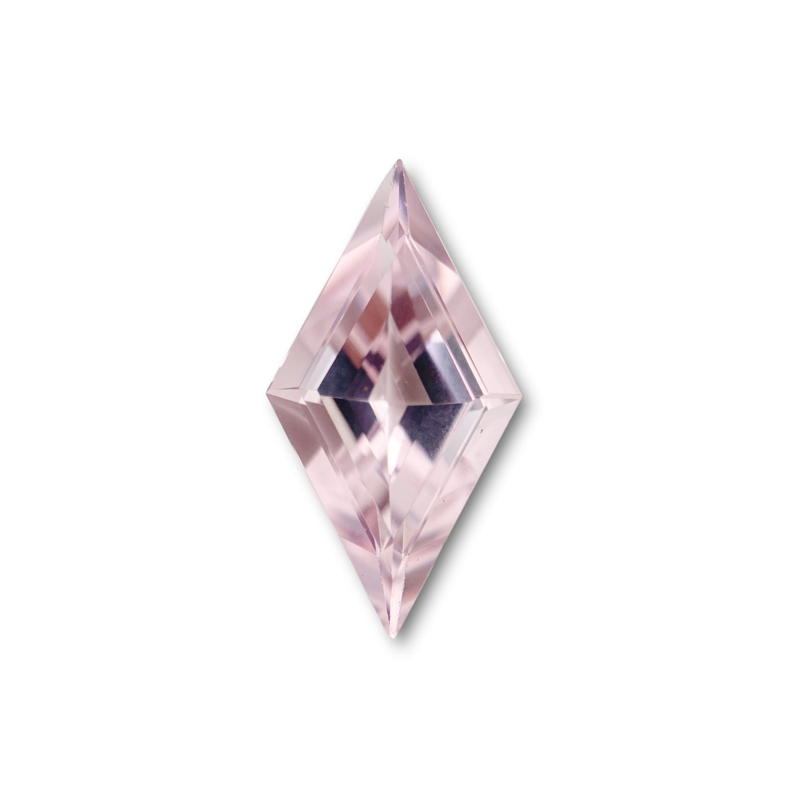 3.29ct |  Lozenge Shape Step Cut Morganite - Modern Rustic Diamond