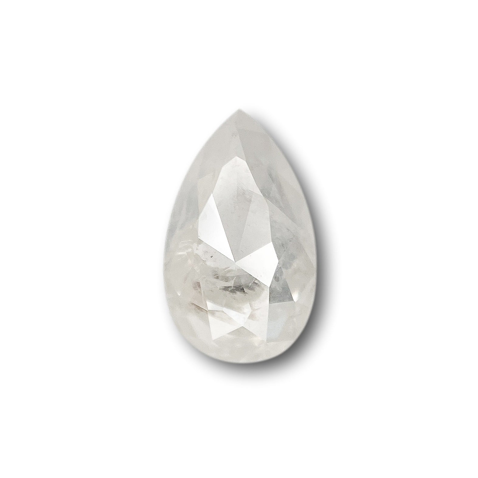 0.93ct | Rustic  Pear Shape Rose Cut Diamond - Modern Rustic Diamond