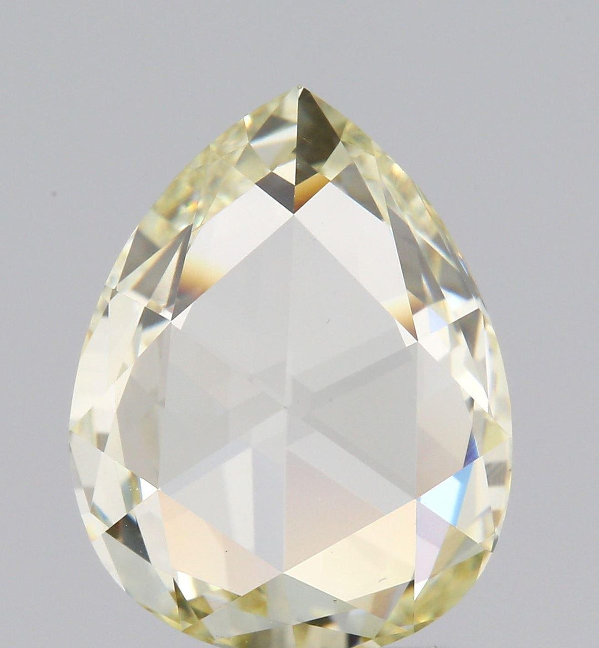 2.22ct | Yellow VVS Pear Shape Rose Cut Diamond - Modern Rustic Diamond