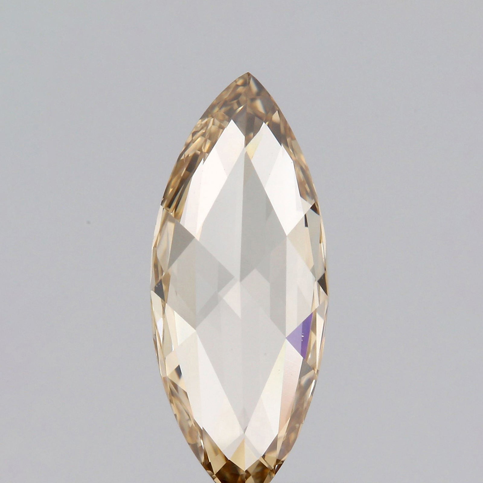 0.98ct | Champagne VS Marquise Shape Rose Cut Diamond - Modern Rustic Diamond