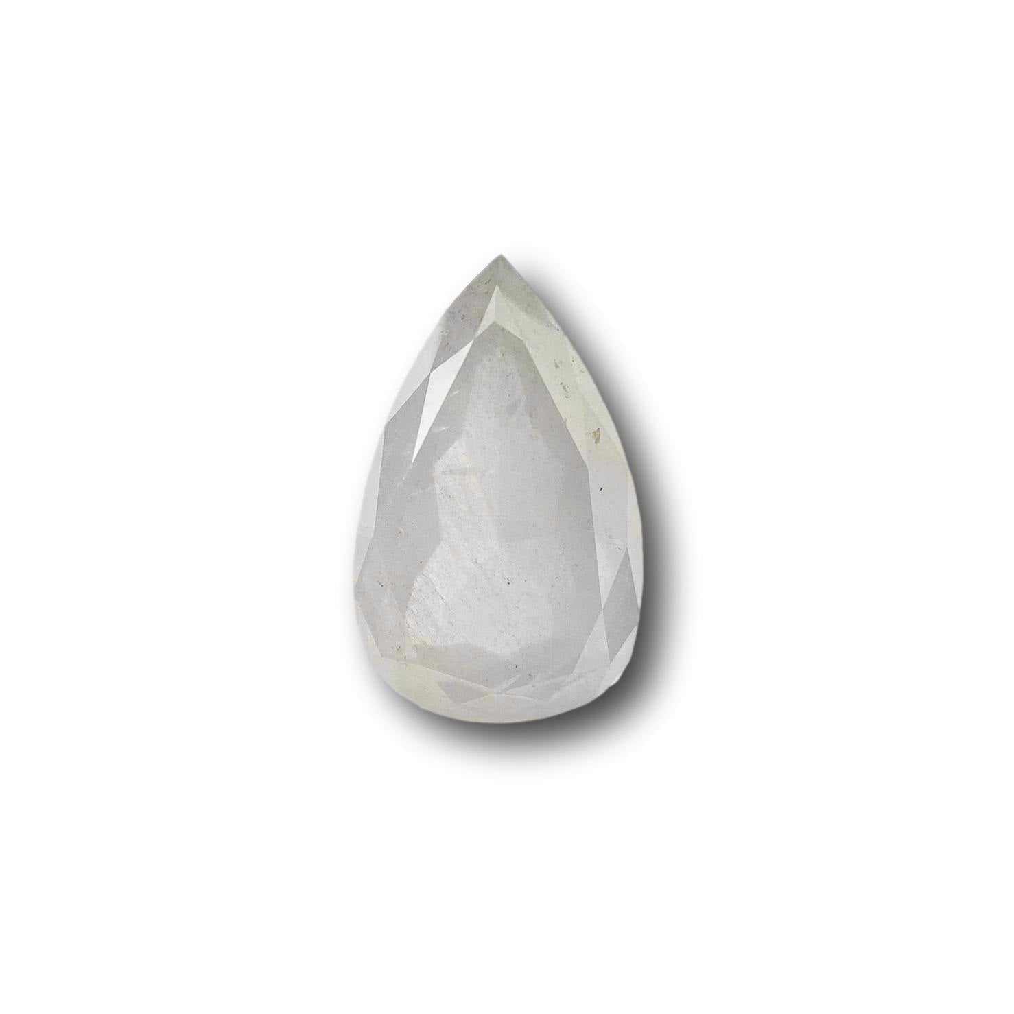 1.55ct | Salt & Pepper Pear Shape Brilliant Cut Diamond - Modern Rustic Diamond