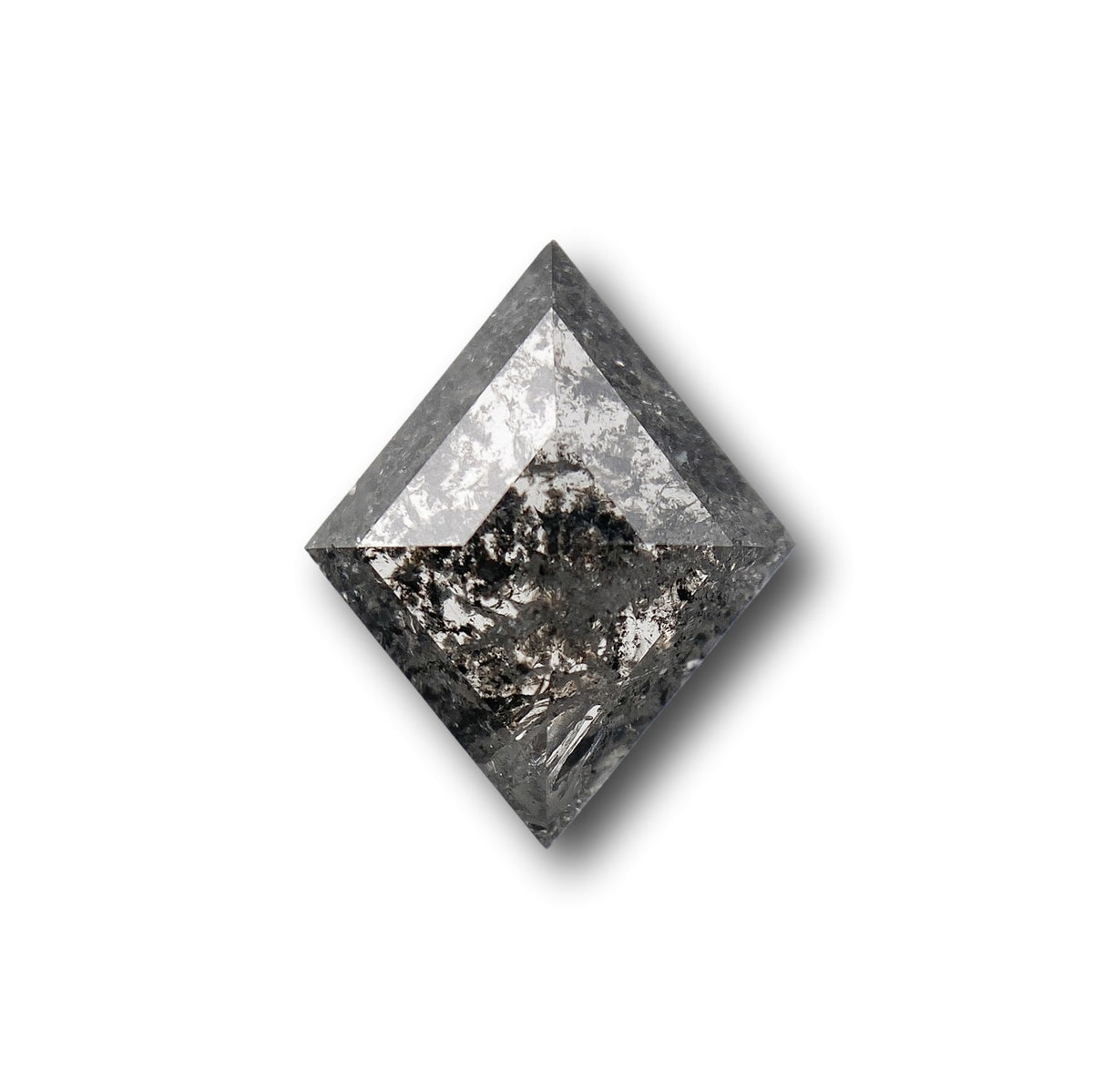 1.48ct | Salt &amp; Pepper Lozenge Shape Rose Cut Diamond - Modern Rustic Diamond