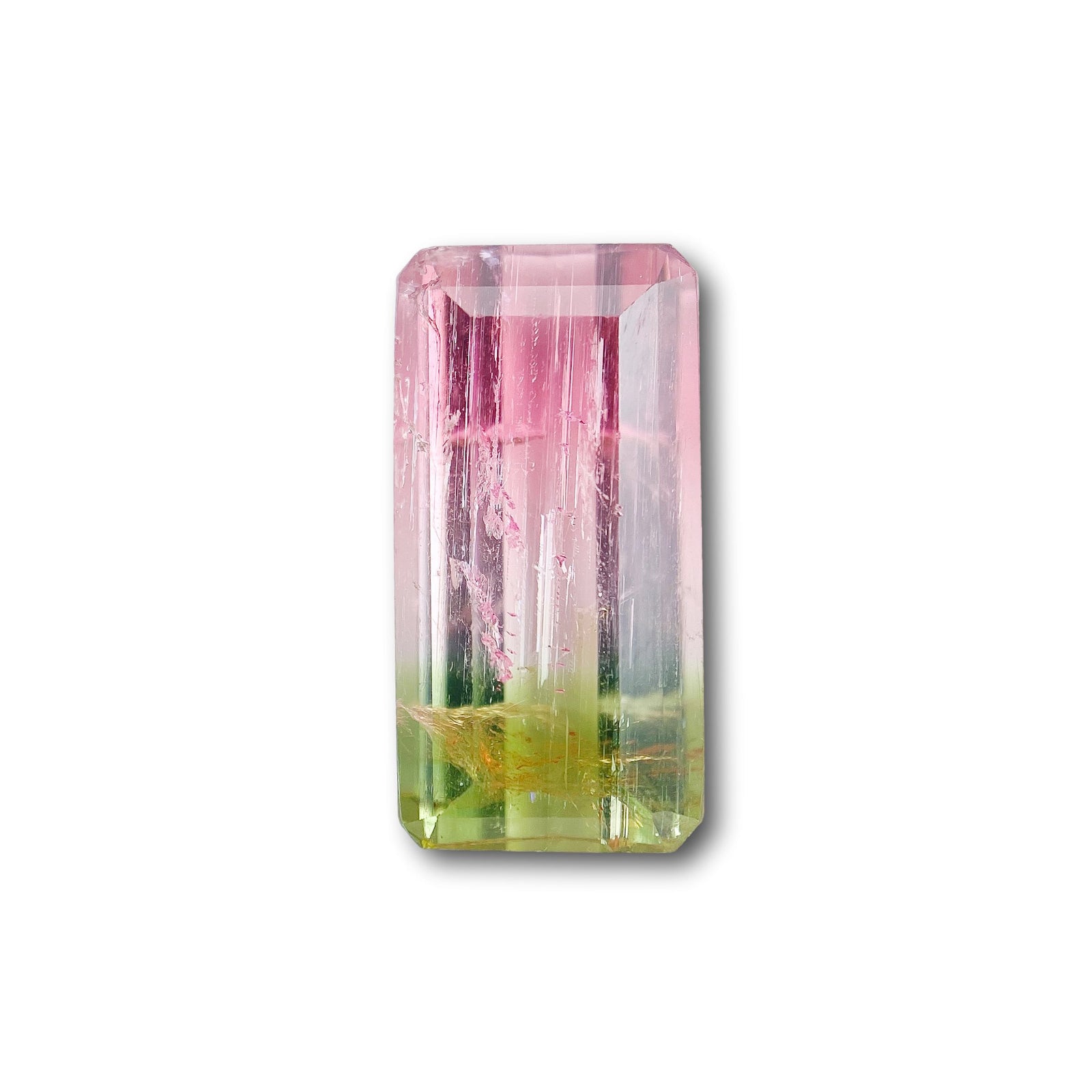 3.07ct |  Emerald Shape Step Cut Tourmaline - Modern Rustic Diamond