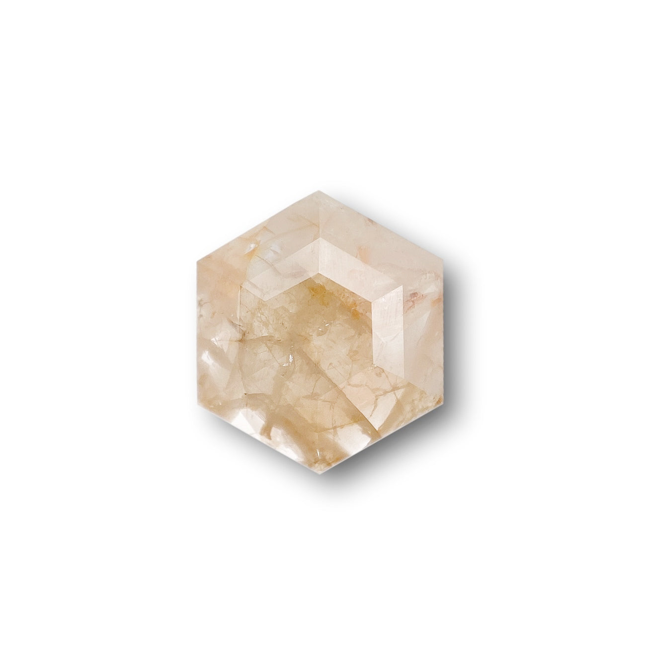 1.53ct | Rustic  Hexagon Shape Rose Cut Diamond - Modern Rustic Diamond