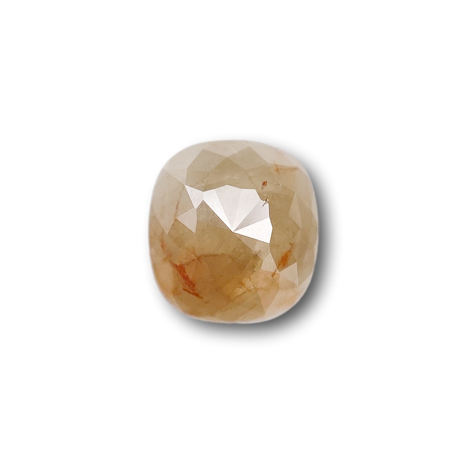 1.65ct | Salt & Pepper Cushion Shape Rose Cut Diamond - Modern Rustic Diamond