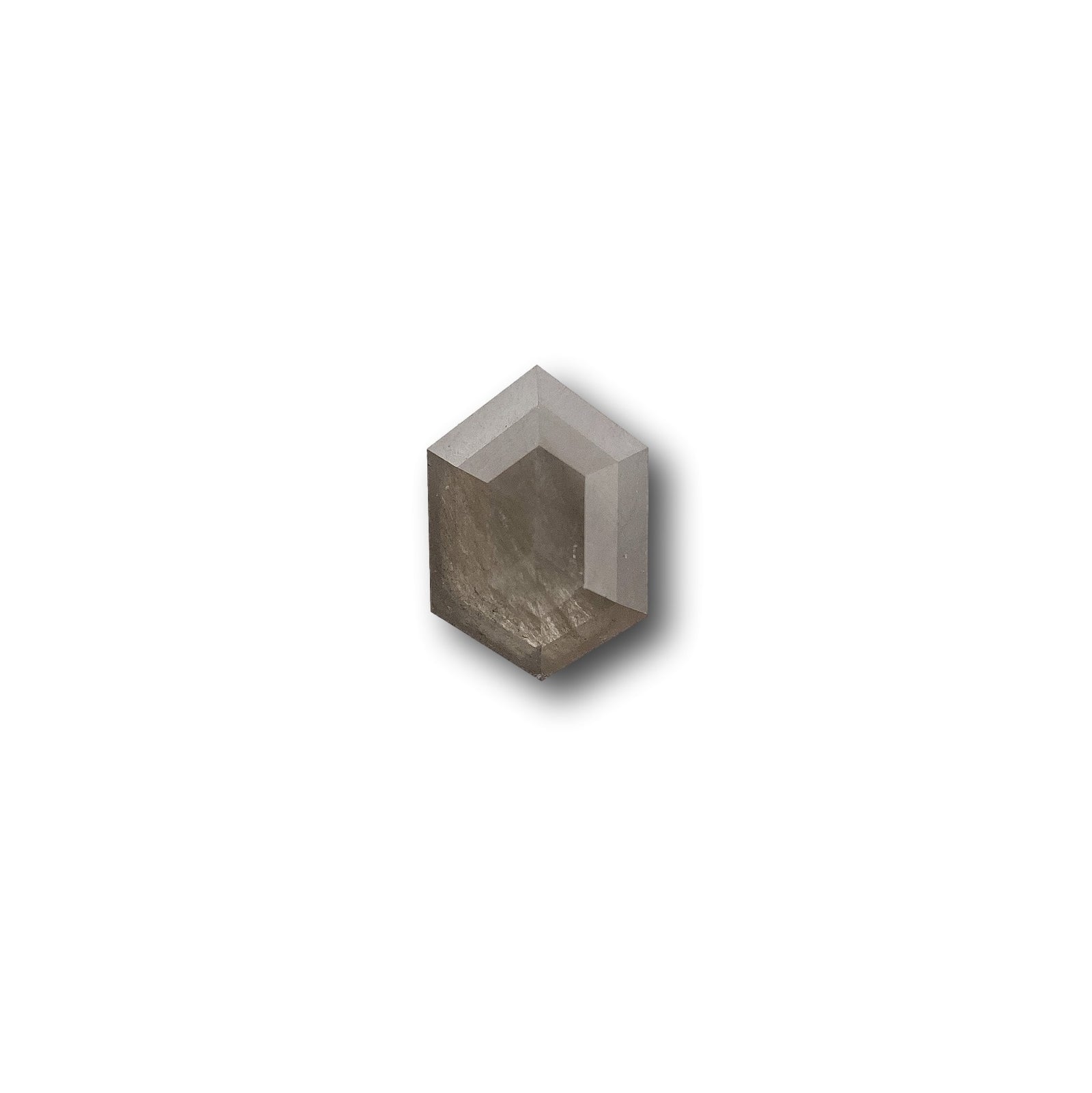 1.07ct | Salt & Pepper Hexagon Shape Rose Cut Diamond - Modern Rustic Diamond