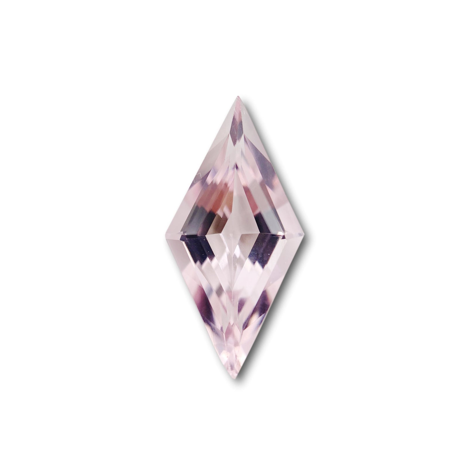 2.12ct |  Lozenge Shape Step Cut Morganite - Modern Rustic Diamond
