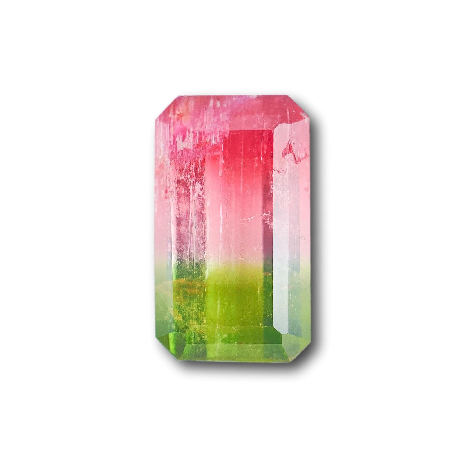 3.67ct |  Emerald Shape Step Cut Tourmaline - Modern Rustic Diamond