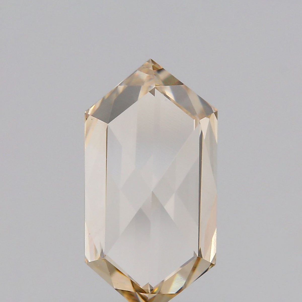 1.02ct | Champagne VVS Hexagon Shape Rose Cut Diamond - Modern Rustic Diamond