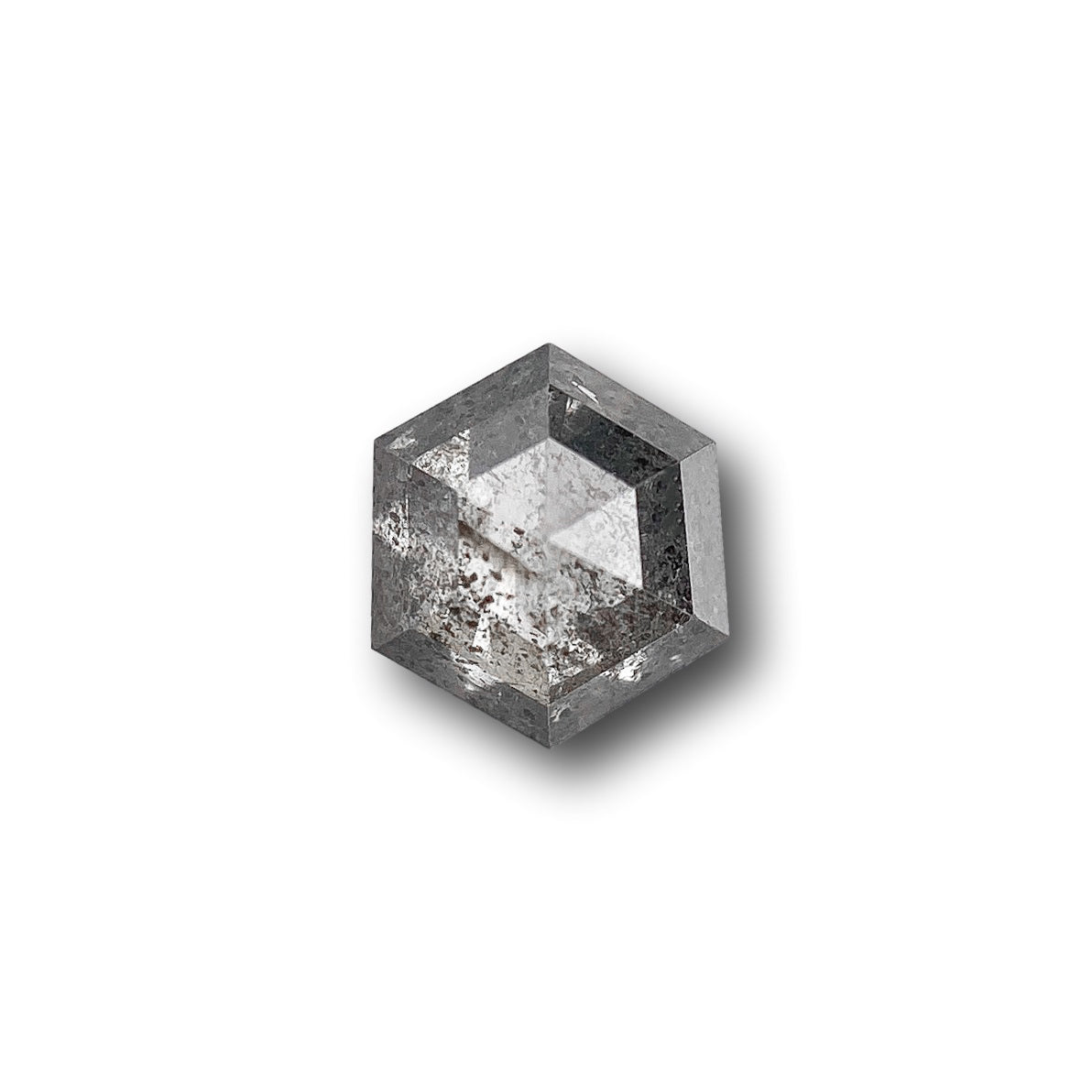 0.38ct | Rustic  Hexagon Shape Rose Cut Diamond - Modern Rustic Diamond