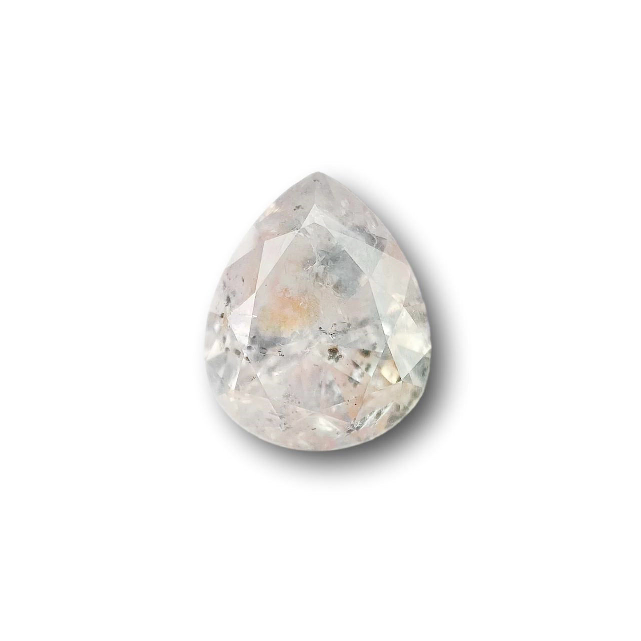 1.24ct | Salt & Pepper Pear Shape Brilliant Cut Diamond - Modern Rustic Diamond