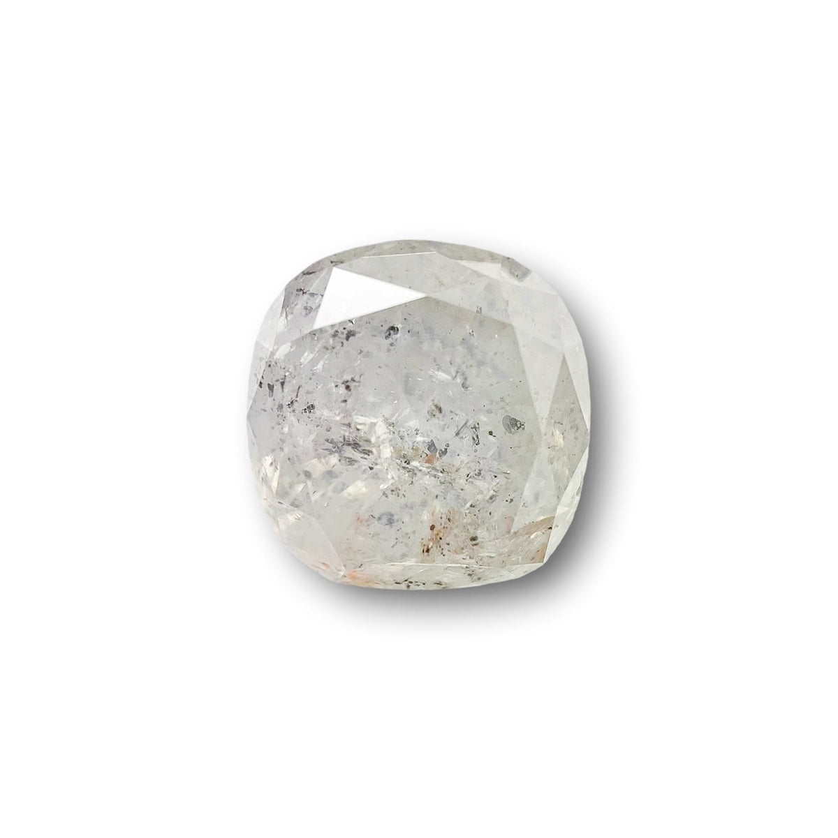 2.12ct | Salt &amp; Pepper Cushion Shape Brilliant Cut Diamond - Modern Rustic Diamond