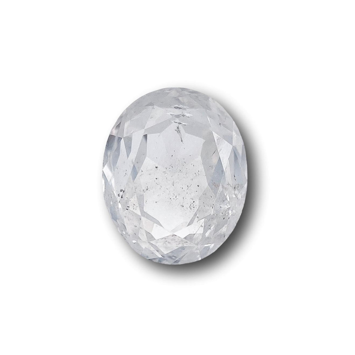 0.99ct | Salt &amp; Pepper Oval Shape Rose Cut Diamond - Modern Rustic Diamond