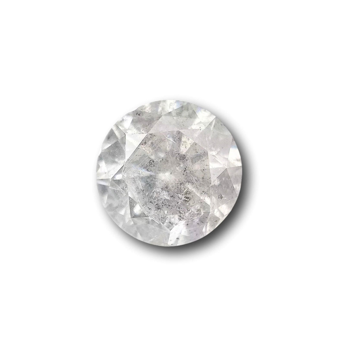 1.76ct | Salt &amp; Pepper Round Shape Rose Cut Diamond - Modern Rustic Diamond