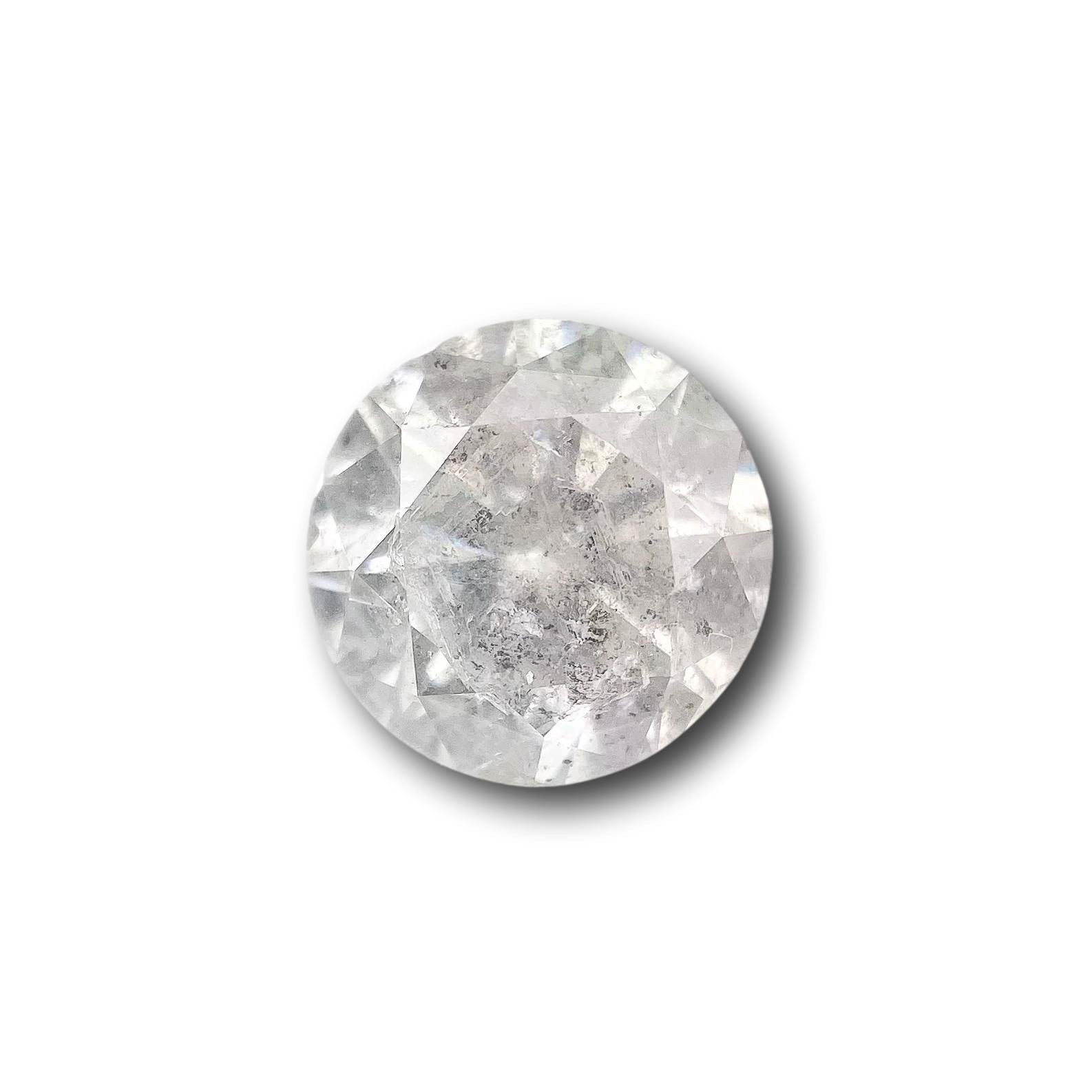 1.76ct | Salt & Pepper Round Shape Rose Cut Diamond - Modern Rustic Diamond