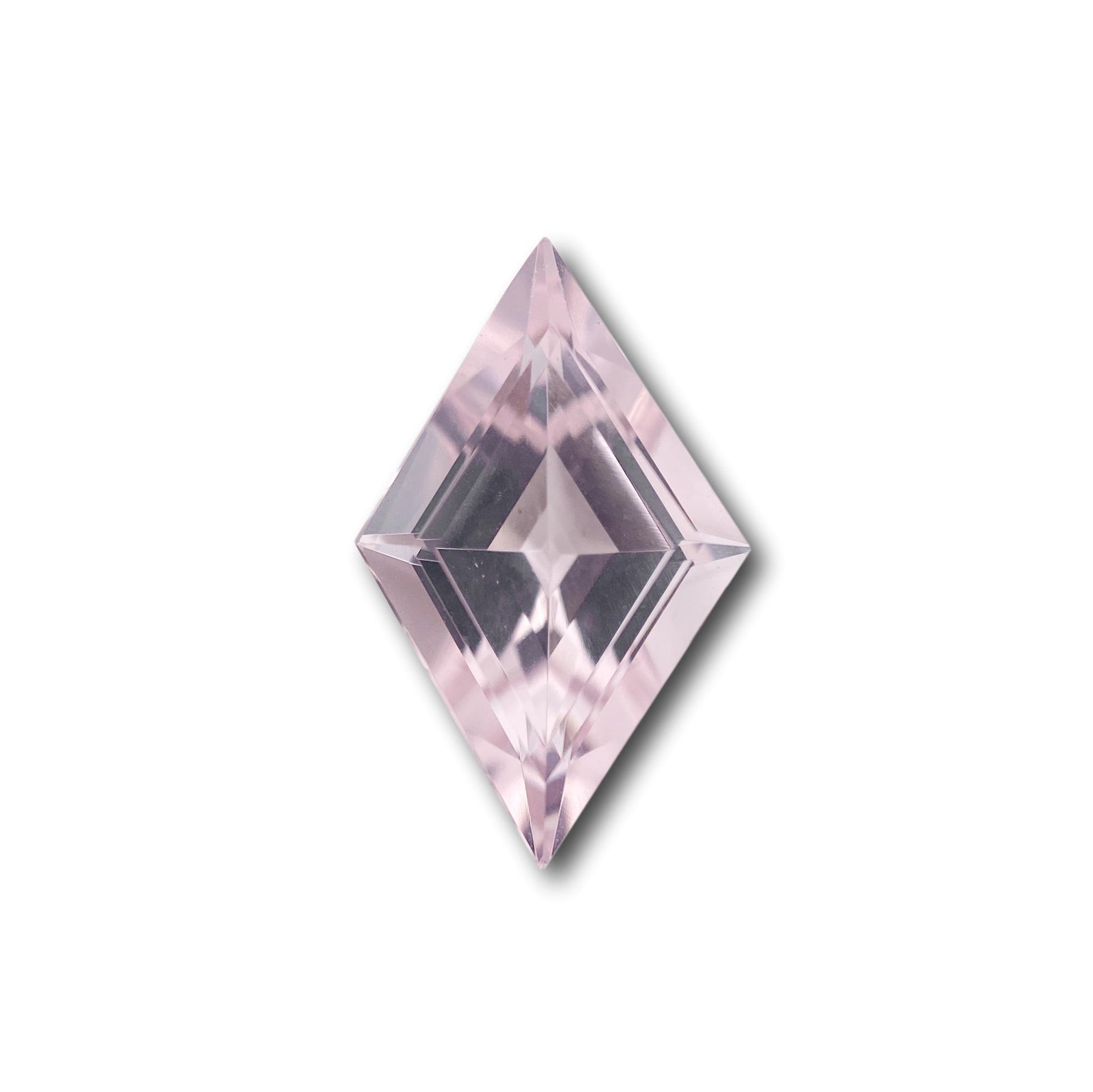 2.34ct |  Lozenge Shape Step Cut Morganite - Modern Rustic Diamond