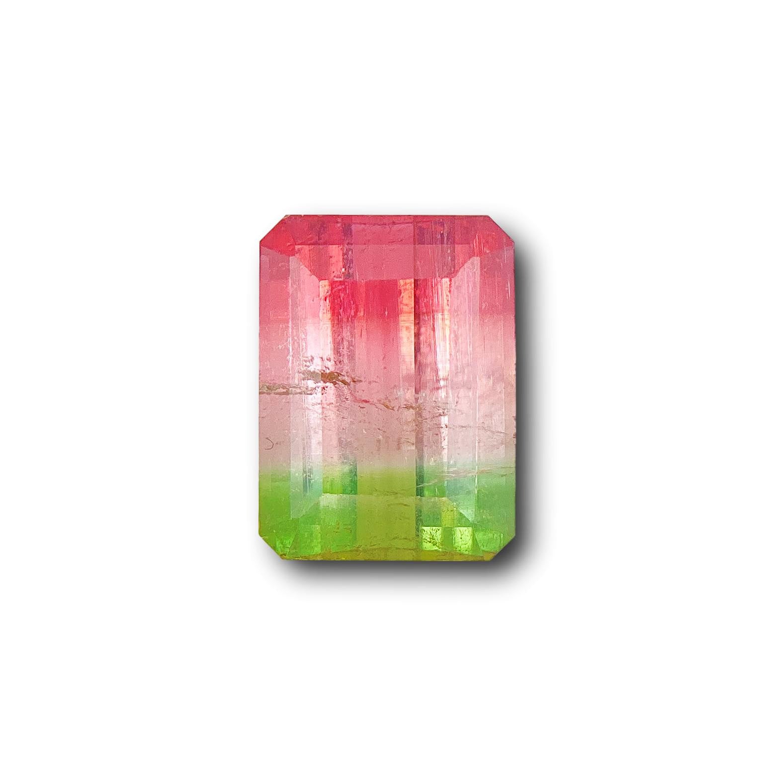 3.29ct |  Emerald Shape Step Cut Tourmaline - Modern Rustic Diamond