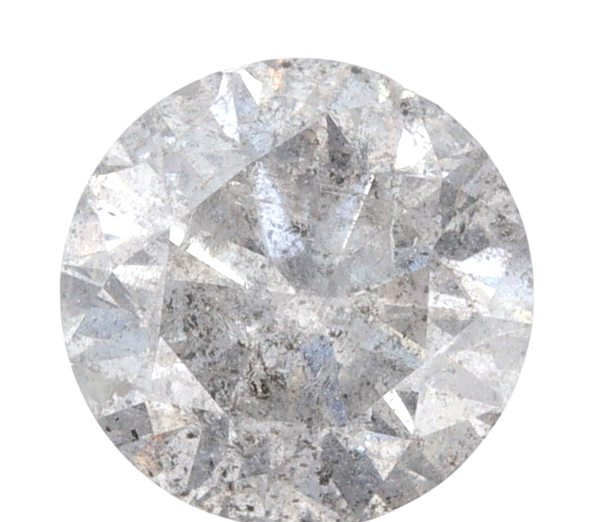 1.76ct | Salt & Pepper Round Shape Rose Cut Diamond - Modern Rustic Diamond