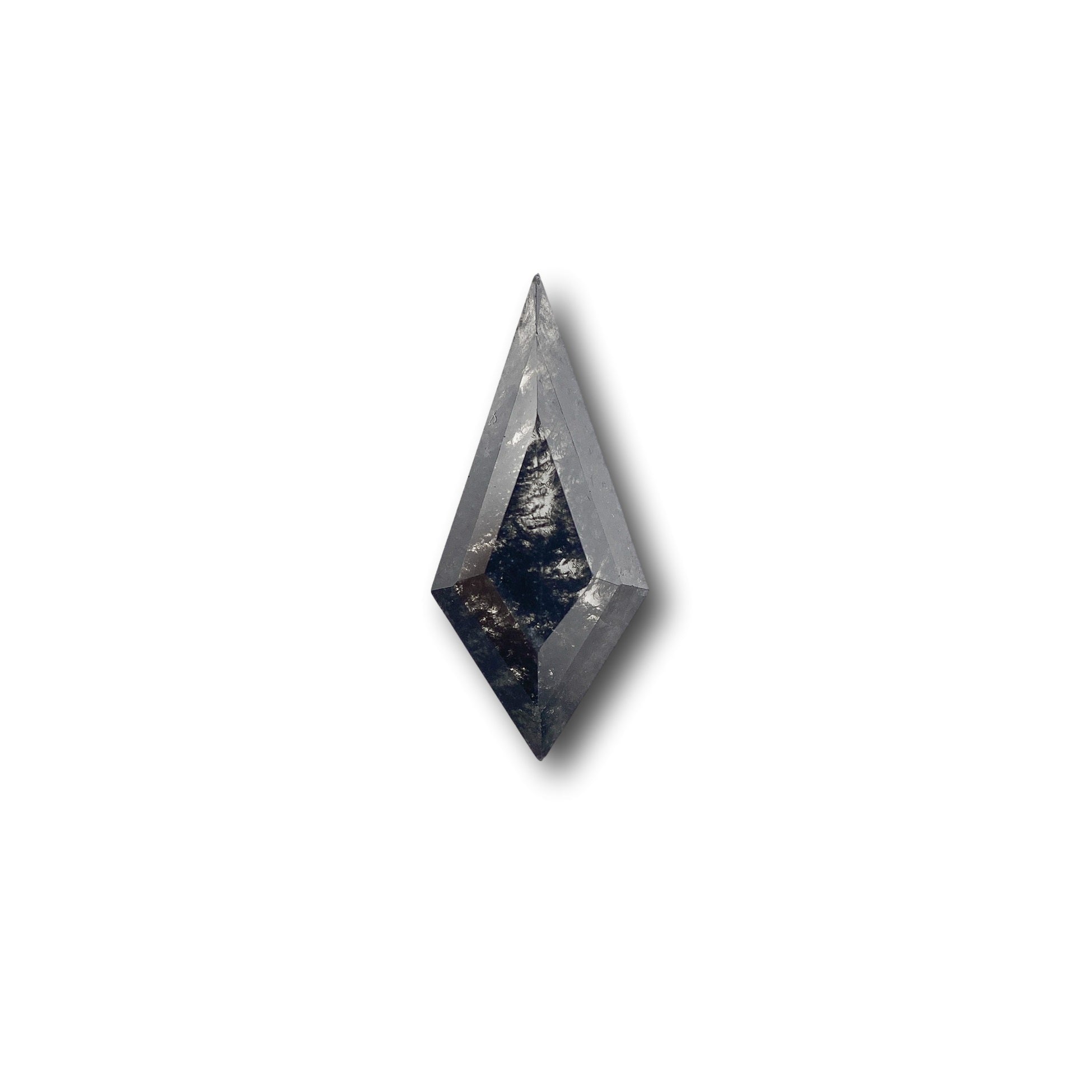 1.33ct | Salt & Pepper Kite Shape Rose Cut Diamond - Modern Rustic Diamond