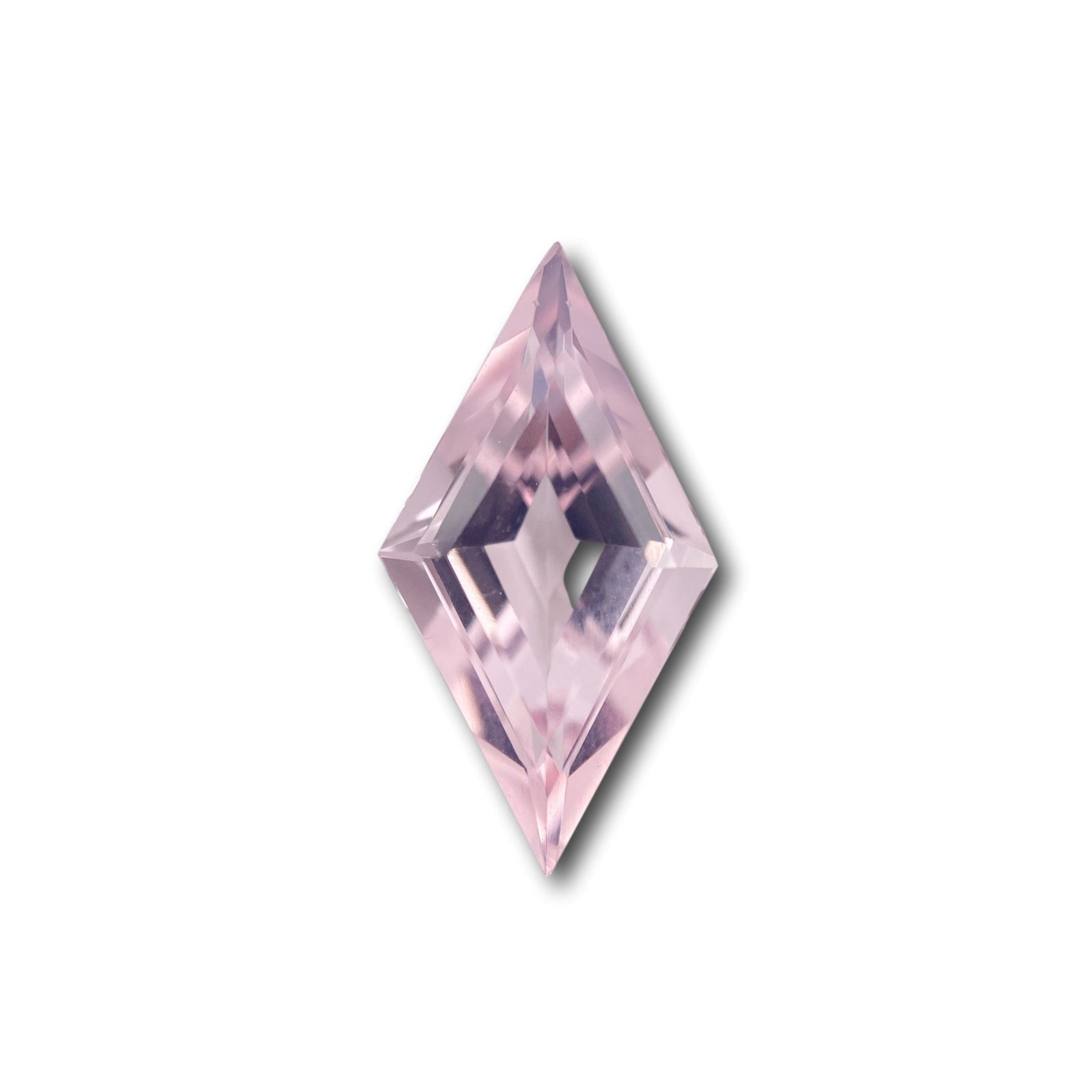 2.43ct |  Lozenge Shape Step Cut Morganite - Modern Rustic Diamond