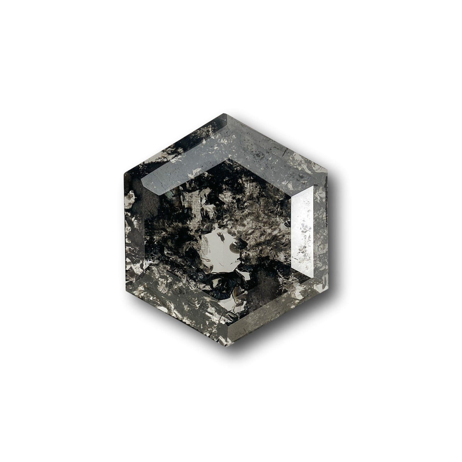 2.63ct | Rustic  Hexagon Shape Rose Cut Diamond - Modern Rustic Diamond