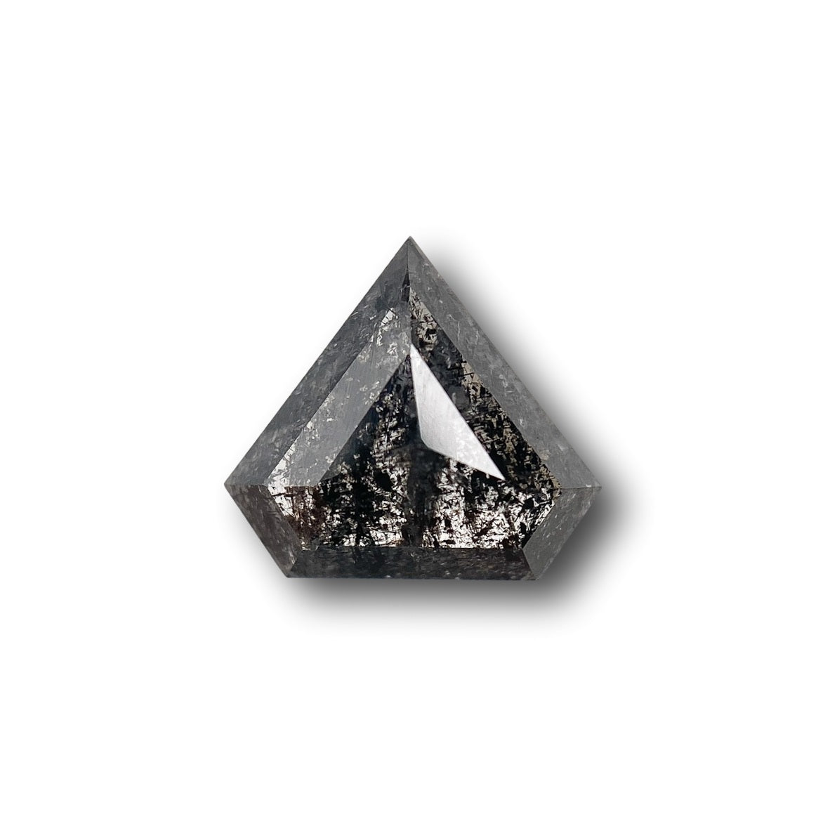 0.77ct | Salt & Pepper Shield Shape Step Cut Diamond - Modern Rustic Diamond