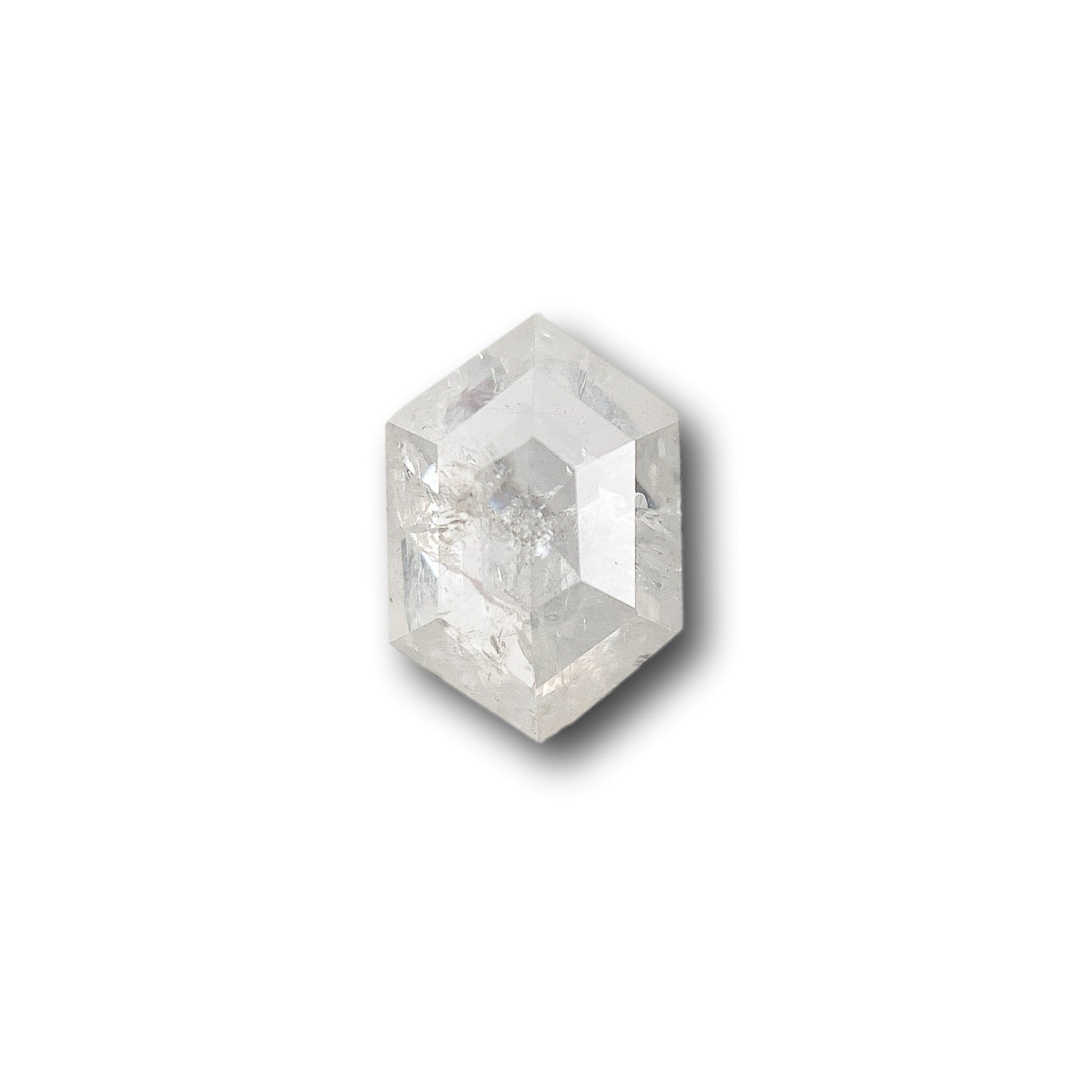 0.49ct | Rustic  Hexagon Shape Rose Cut Diamond - Modern Rustic Diamond