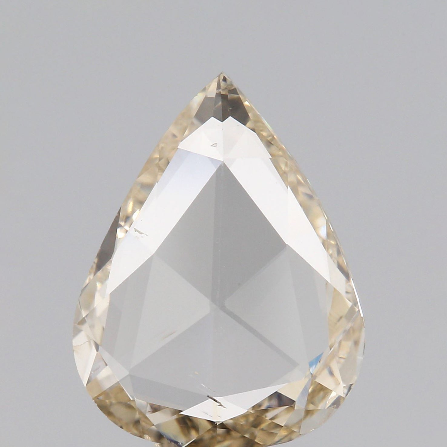 1.38ct | Champagne VS Pear Shape Rose Cut Diamond - Modern Rustic Diamond
