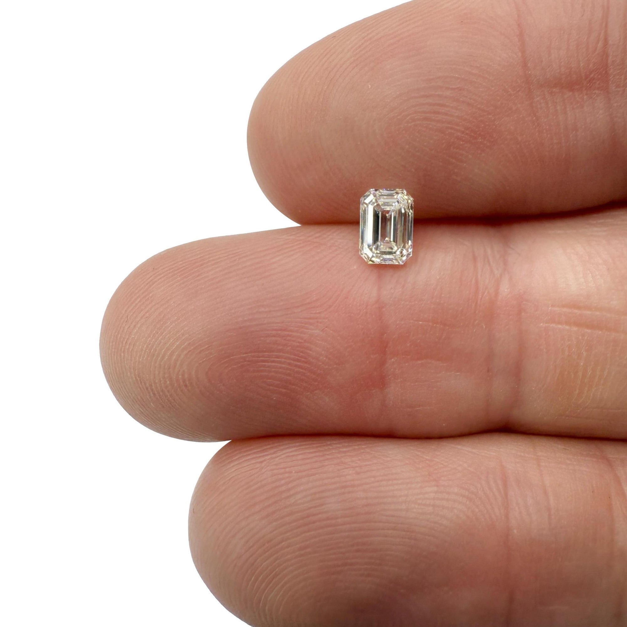 0.52ct | K/VVS2 Emerald Shape Brilliant Cut Diamond (GIA) - Modern Rustic Diamond