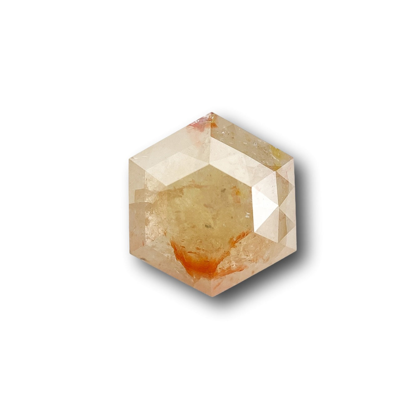0.96ct | Rustic  Hexagon Shape Rose Cut Diamond - Modern Rustic Diamond