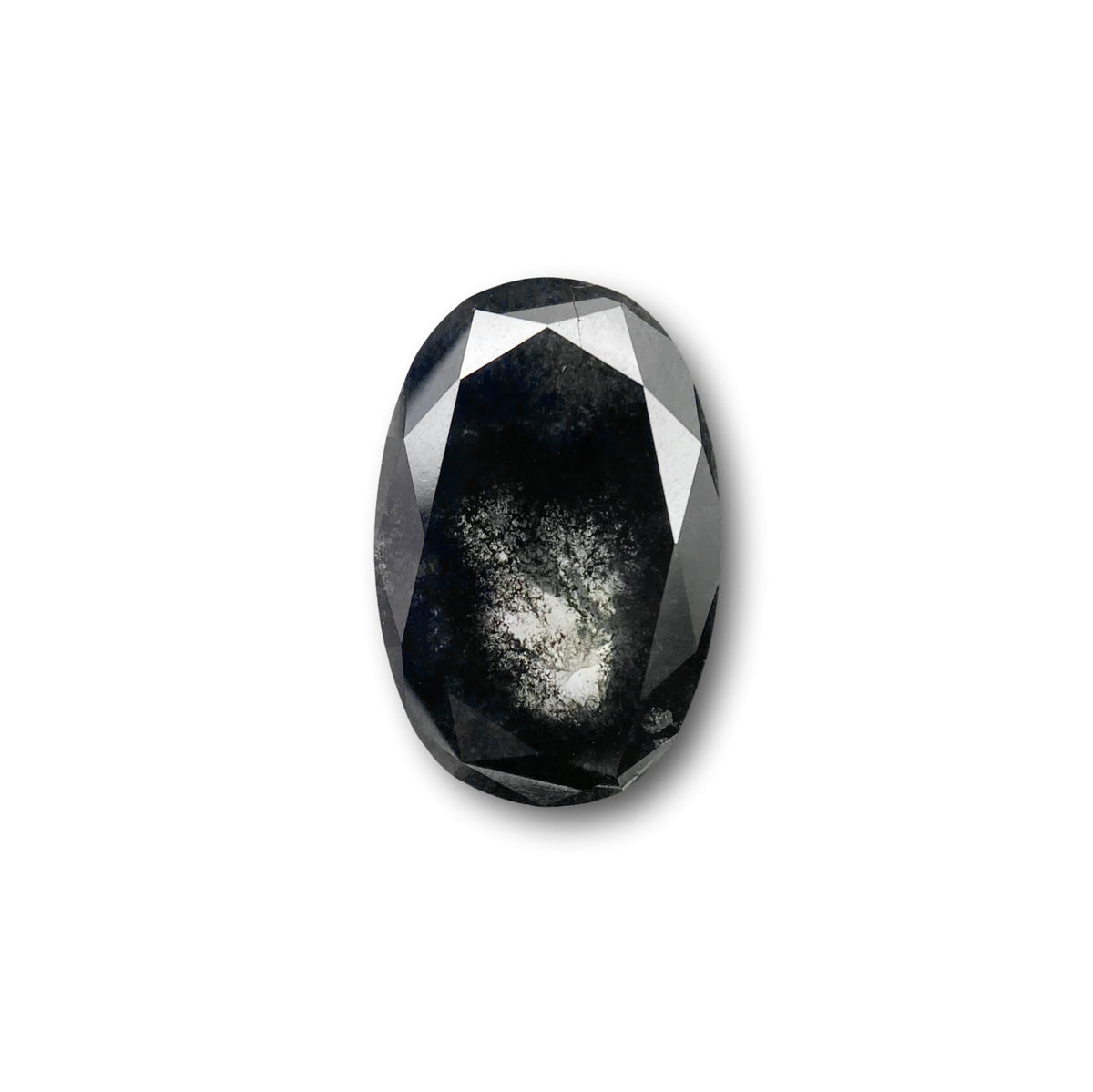 2.65ct | Salt &amp; Pepper Oval Shape Brilliant Cut Diamond - Modern Rustic Diamond