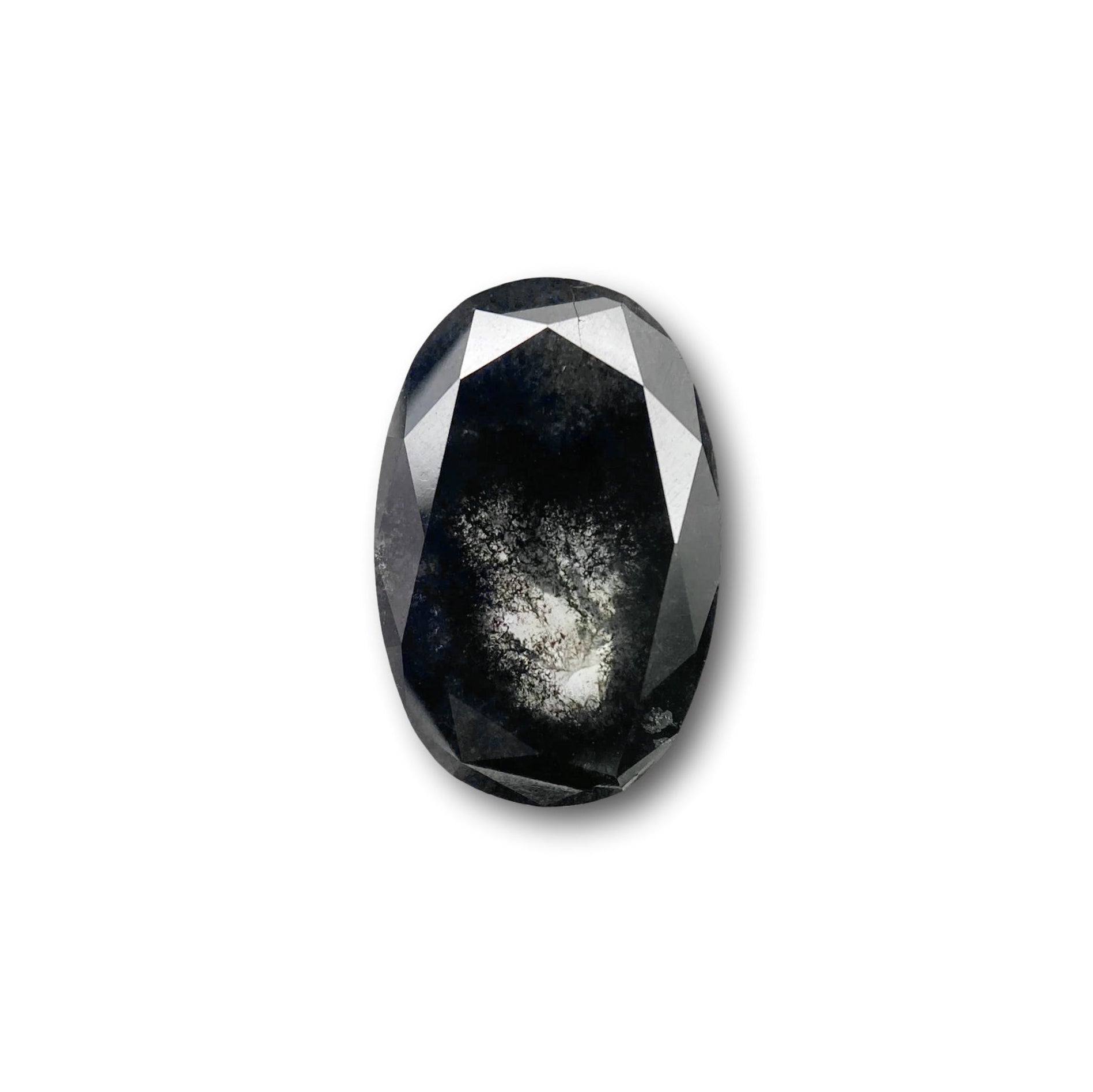 2.65ct | Salt & Pepper Oval Shape Brilliant Cut Diamond - Modern Rustic Diamond