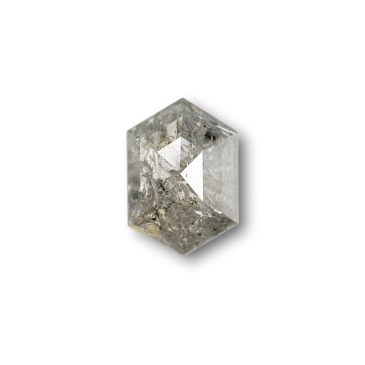 0.87ct | Rustic  Hexagon Shape Rose Cut Diamond - Modern Rustic Diamond