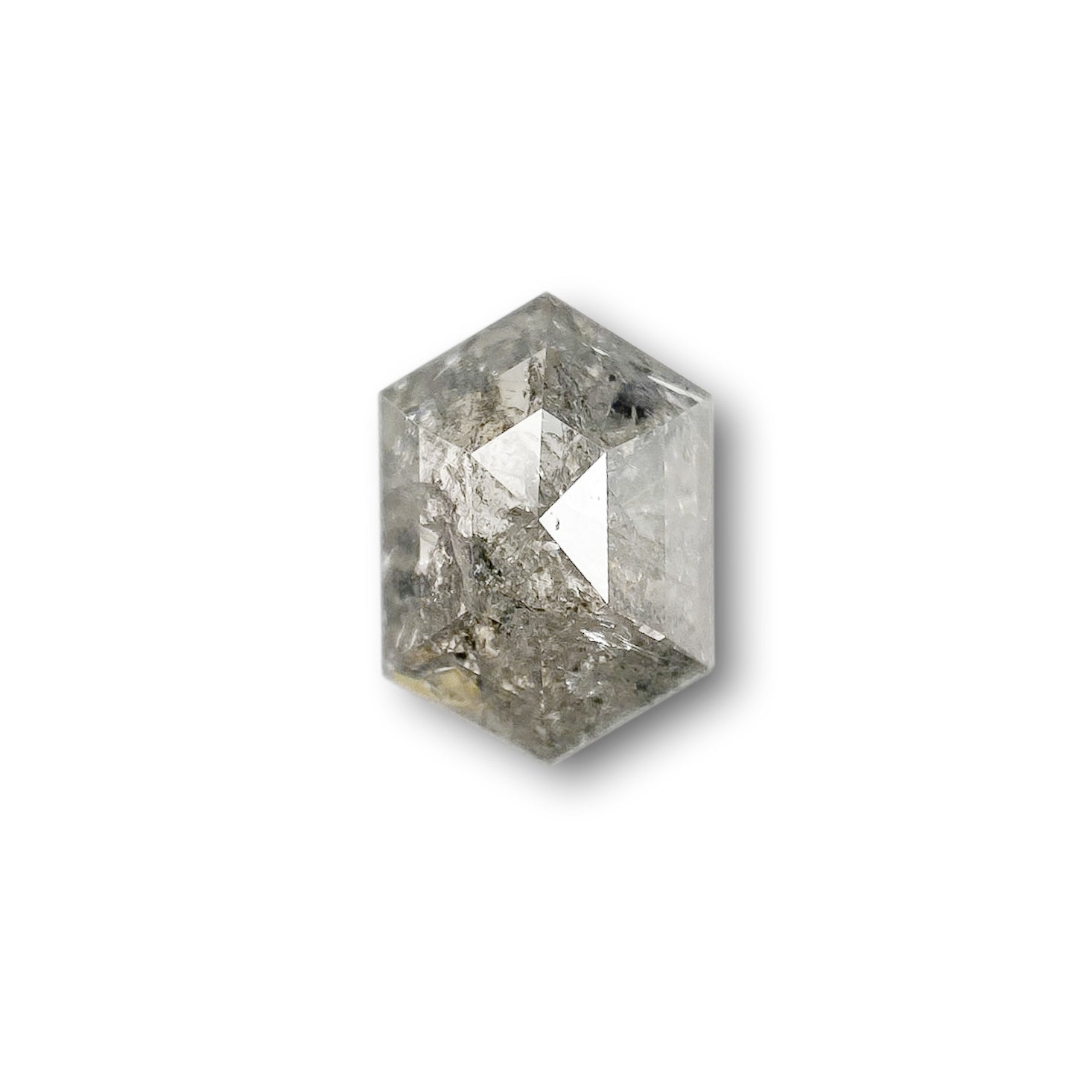 0.87ct | Rustic  Hexagon Shape Rose Cut Diamond - Modern Rustic Diamond