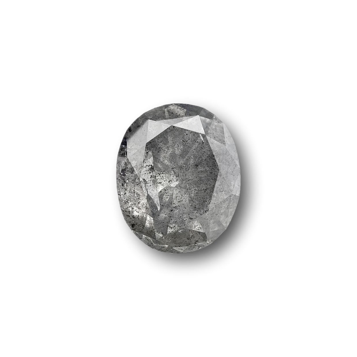 1.14ct | Salt & Pepper Oval Shape Brilliant Cut Diamond - Modern Rustic Diamond